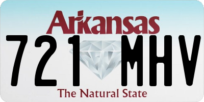 AR license plate 721MHV