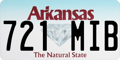 AR license plate 721MIB