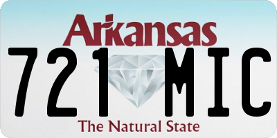 AR license plate 721MIC