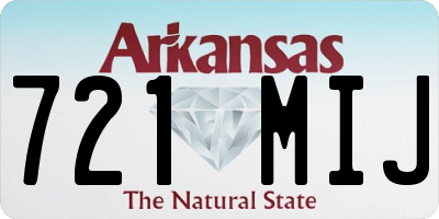 AR license plate 721MIJ