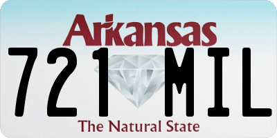 AR license plate 721MIL