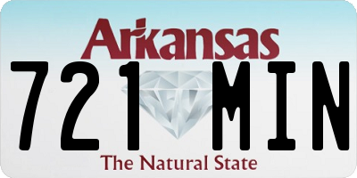 AR license plate 721MIN