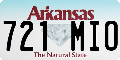 AR license plate 721MIO