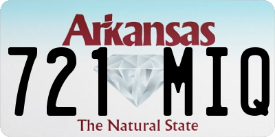 AR license plate 721MIQ