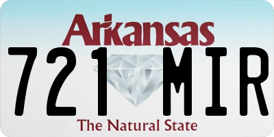AR license plate 721MIR