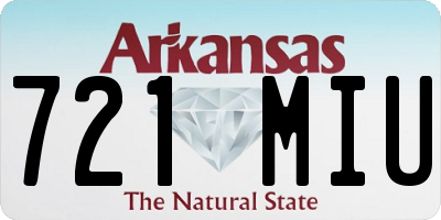 AR license plate 721MIU
