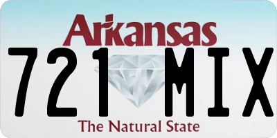 AR license plate 721MIX