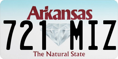 AR license plate 721MIZ