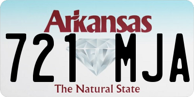AR license plate 721MJA