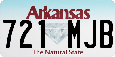 AR license plate 721MJB