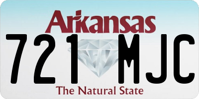 AR license plate 721MJC