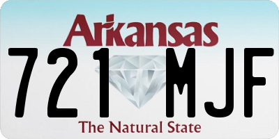 AR license plate 721MJF