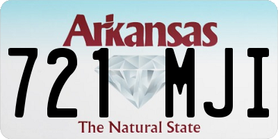 AR license plate 721MJI