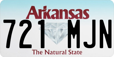 AR license plate 721MJN