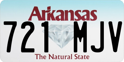 AR license plate 721MJV