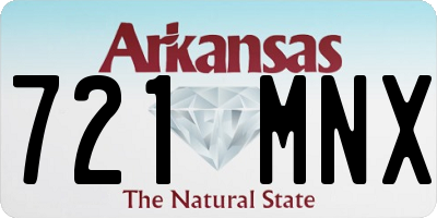 AR license plate 721MNX