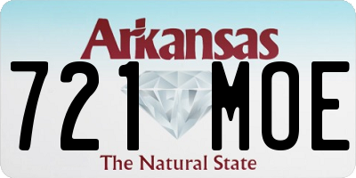 AR license plate 721MOE