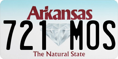 AR license plate 721MOS