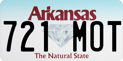 AR license plate 721MOT