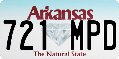 AR license plate 721MPD