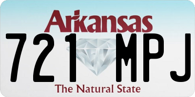 AR license plate 721MPJ