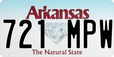 AR license plate 721MPW