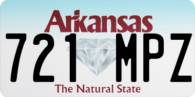 AR license plate 721MPZ