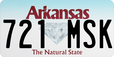 AR license plate 721MSK
