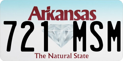 AR license plate 721MSM