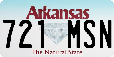 AR license plate 721MSN