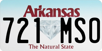AR license plate 721MSO