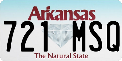 AR license plate 721MSQ