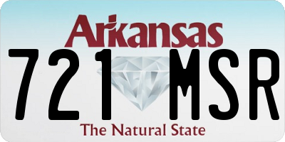 AR license plate 721MSR