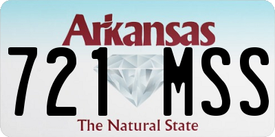 AR license plate 721MSS