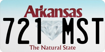 AR license plate 721MST