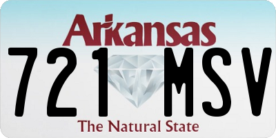 AR license plate 721MSV