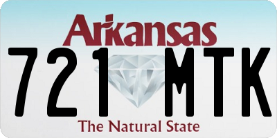 AR license plate 721MTK