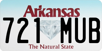 AR license plate 721MUB