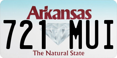 AR license plate 721MUI