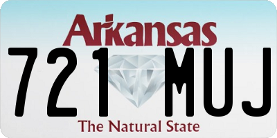 AR license plate 721MUJ