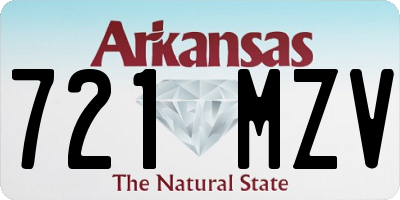 AR license plate 721MZV