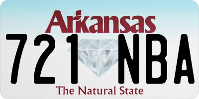 AR license plate 721NBA