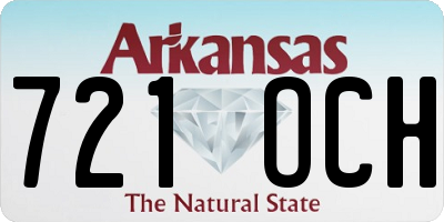 AR license plate 721OCH