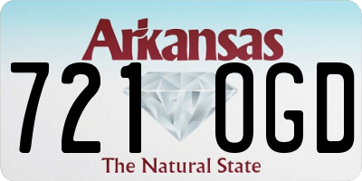AR license plate 721OGD