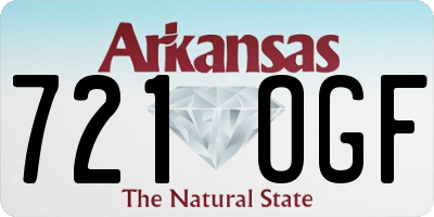 AR license plate 721OGF
