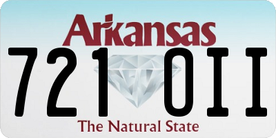 AR license plate 721OII