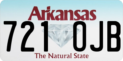 AR license plate 721OJB
