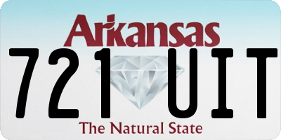 AR license plate 721UIT