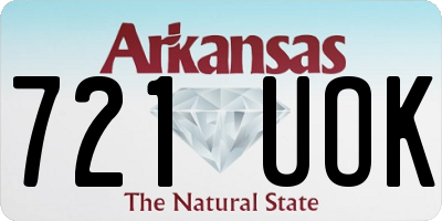 AR license plate 721UOK