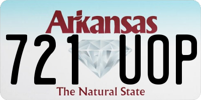AR license plate 721UOP